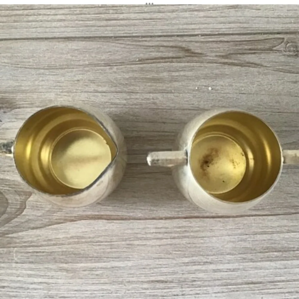 Empire Crafts Silver Sugar and Creamer Set Quadruple Plate Tea Coffee Service